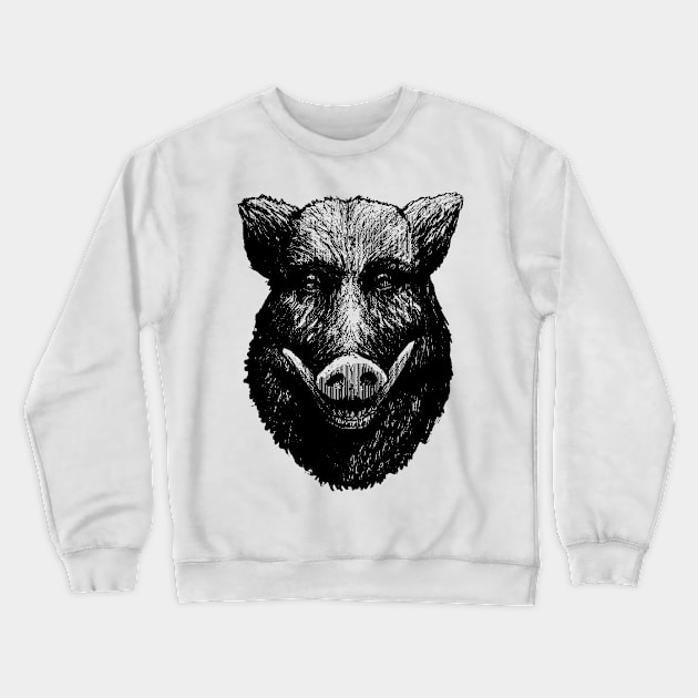 Wild Pig Crewneck Sweatshirt by Moryart